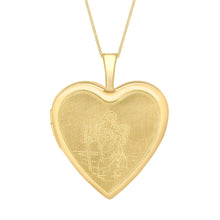 Load image into Gallery viewer, 9ct Yellow Gold 20mm Heart Locket Pendant