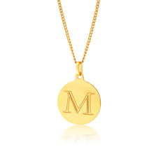 Load image into Gallery viewer, 9ct Yellow Gold Charm With Initial &quot;M&quot; Pendant