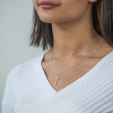 9ct White Gold Cross Pendant