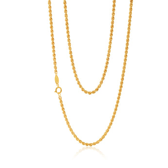 9ct Yellow Gold 45cm Rope Chain