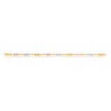 9ct Multi Tone Greek 19cm Ladies Bracelet