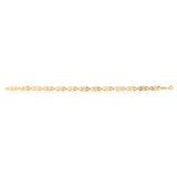 9ct Yellow Gold Twisted Link 19cm Bracelet