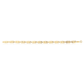 9ct Yellow Gold Twisted Link 19cm Bracelet