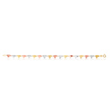 9ct Multi Tone Heart Link 19cm Bracelet