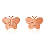 9ct Rose Gold Butterfly Stud Earrings