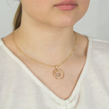 9ct Yellow Gold Butterfly Double Ring Pendant