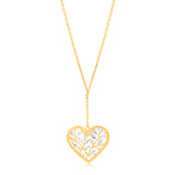 9ct Yellow Gold 42 cm Heart Chain
