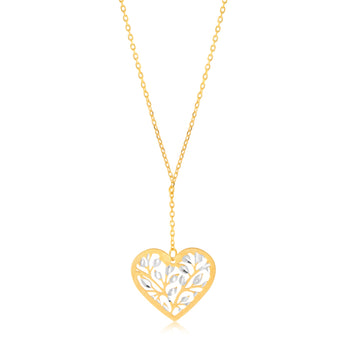 9ct Yellow Gold 42 cm Heart Chain