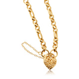 Belcher 5+1 padlock bracelet in 9ct Gold