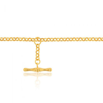 9ct Yellow Gold Belcher T Bar Clasp Chain