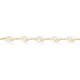 9ct Yellow And White Gold Fancy 17.5cm Bracelet
