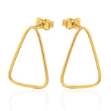 9ct Yellow Gold Open Triangle Stud Earring