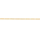 9ct Yellow Gold Silverfilled Figaro 3:1 45cm Chain
