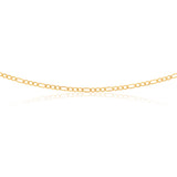 9ct Yellow Gold Silverfilled Figaro 3:1 45cm Chain