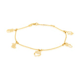 9ct Yellow Gold Five Christmas Charm Bracelet