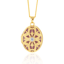 Load image into Gallery viewer, 9ct Yellow Gold Oval Diamond Locket Pendant