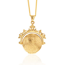 Load image into Gallery viewer, 9ct Yellow Gold Spinner Locket Pendant