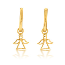 Load image into Gallery viewer, 9ct Yellow Gold Angel On Sleeper Earrings