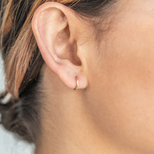 Load image into Gallery viewer, 9ct Yellow Gold Plain Flat 6.5mm Sleeper Earrings For Kids