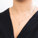 9ct Yellow Gold Bird And Butterfly Key Pendant