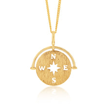 Load image into Gallery viewer, 9ct Yellow Gold Compass Pendant