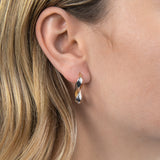 9ct White and Yellow Gold Infinity Hoop Earrings