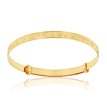 Load image into Gallery viewer, 9ct Yellow Gold Twinkle 3mm Expandable Baby Bangle In Box