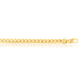 9ct Yellow Gold 250 Gauge Curb 21.6cm Bracelet