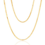 9ct Yellow Solid Gold 80 Gauge Curb 45cm Chain