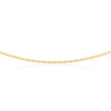 9ct Yellow Solid Gold 80 Gauge Curb 45cm Chain