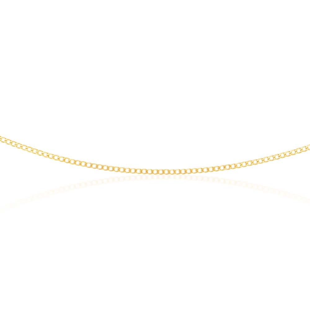 9ct Yellow Gold 60 Gauge Curb 45cm Chain