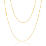 9ct Yellow Solid Gold 60 Gauge Curb 60cm Chain