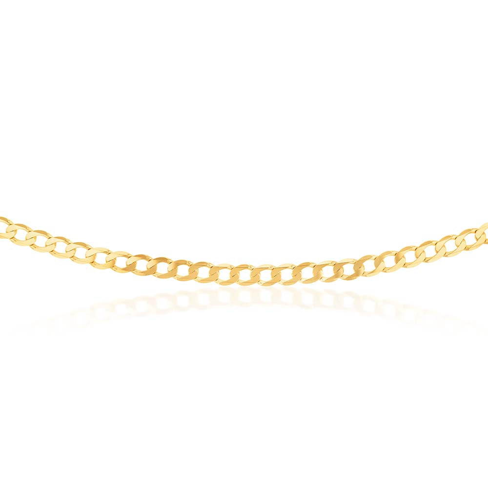 9ct Yellow Gold 150 Gauge Curb 55cm Chain