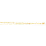 9ct Yellow Solid Gold 60 Gauge Figaro 19cm Bracelet