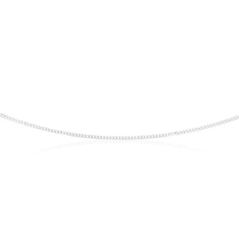 9ct White Gold 50 Gauge Tight Curb 51cm Chain
