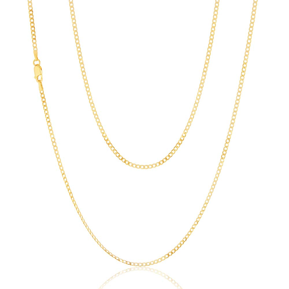 9ct Yellow Gold 50 Gauge Tight Curb 51cm Chain – Grahams Jewellers