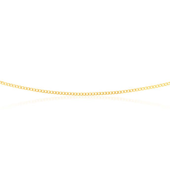 9ct Yellow Gold 50 Gauge Tight Curb 51cm Chain
