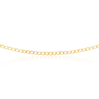9ct Yellow Solid Gold 80 Gauge Curb 46cm Chain