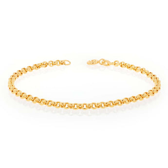 9ct Yellow Gold Belcher 19cm Bracelet