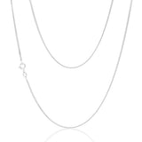 9ct White Solid Gold 40 Gauge 41cm Chain