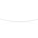9ct White Solid Gold 40 Gauge 41cm Chain