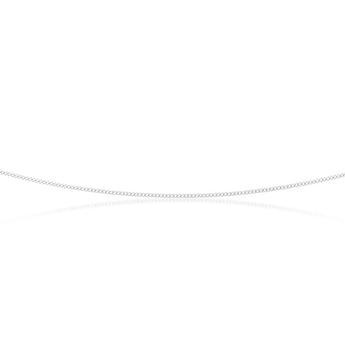 9ct White Solid Gold 40 Gauge 41cm Chain