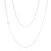 Load image into Gallery viewer, 9ct White Gold 40 Gauge Curb 46cm Chain