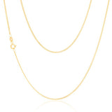 9ct Yellow Solid Gold 40 Gauge Curb 41cm Chain