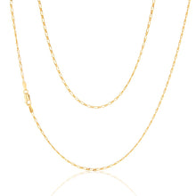 Load image into Gallery viewer, 9ct Yellow Gold 40 Gauge 1:1 Figaro 46cm Chain