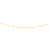 9ct Yellow Gold 40 Gauge 1:1 Figaro 46cm Chain