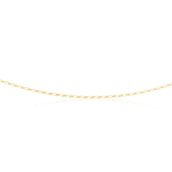 9ct Yellow Gold 40 Gauge 1:1 Figaro 46cm Chain