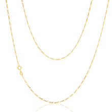 Load image into Gallery viewer, 9ct Yellow Gold 40 Gauge 1:3 Figaro 51cm Chain