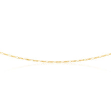 Load image into Gallery viewer, 9ct Yellow Gold 40 Gauge 1:3 Figaro 56cm Chain