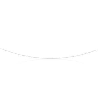 9ct White Solid Gold 15 Gauge Box 51cm Chain